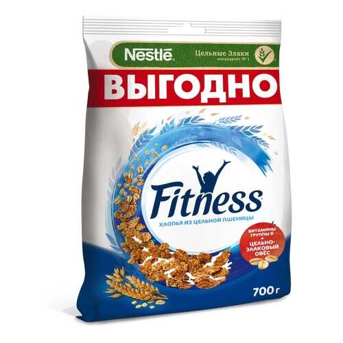 Готовый завтрак Fitness хлопья из цельной пшеницы пакет 700 г в Билла