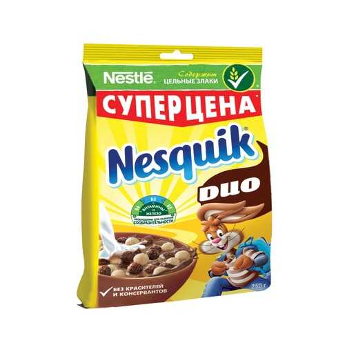 Готовый завтрак Nesquik duo шоколадный 250 г в Билла