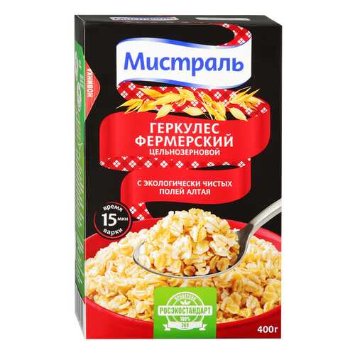 Хлопья Мистраль Геркулес Фермерский 400г в Билла