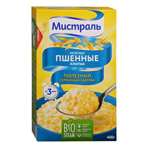 Хлопья Мистраль пшенные нежные 400 г в Билла