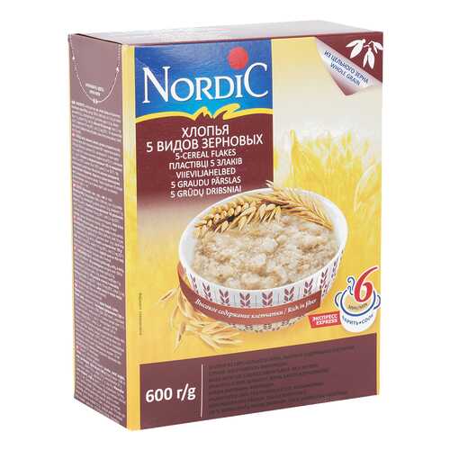 Хлопья Nordic 5 видов зерновых 600 г в Билла