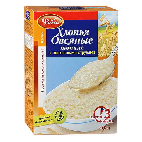 Хлопья Увелка овсяные тонкие 400 г в Билла