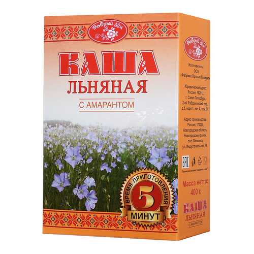 Каша Добрый Лен льняная с амарантом 400 г в Билла