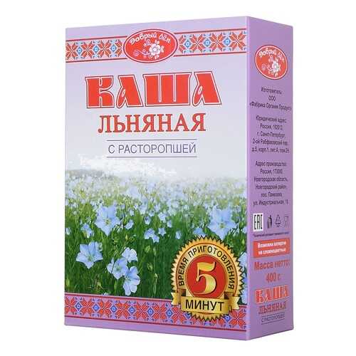 Каша Добрый Лен льняная с расторопшей 400 г в Билла