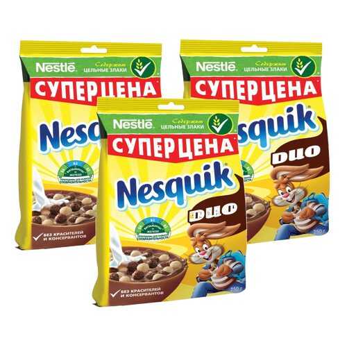 Nesquik Duo вкус белого и темного шоколада 3*250 г в Билла