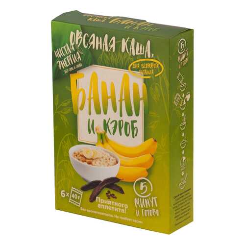 Овсяная каша с бананом и кэробом Ricos в пакетиках 6*40 г в Билла