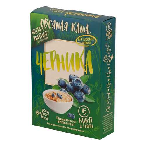 Овсяная каша с черникой Ricos Ricos в пакетиках 6*40 г в Билла