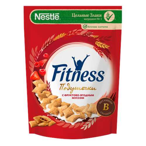 Подушечки Fitness мультизлаковые с фруктово-ягодным муссом в Билла