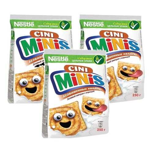 Пшеничные хлопья Cini-Minis Безбашенные квадры с корицей 3*250 г в Билла
