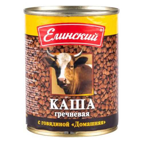 Каша Елинский пищевой комбинат гречневая с говядиной домашняя 340 г в Билла