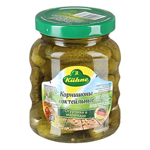 Корнишоны Kuhne коктейльные маринованные 180 г в Билла