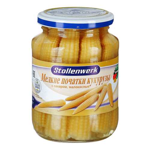 Кукуруза Stollenwerk мелкие початки малокислые 330 г в Билла