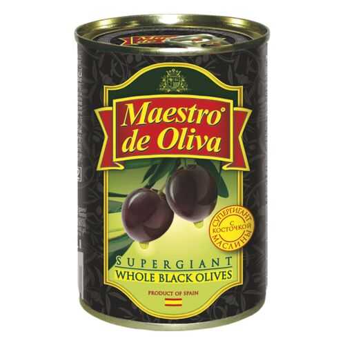 Маслины супергигант Maestro de Oliva с косточкой 425 г в Билла