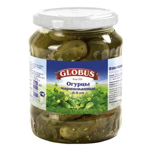 Огурцы Globus маринованные 680 г в Билла