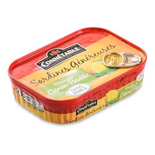 Сардины Connetable Sardines Genereuse в маринаде с лимоном и базиликом BELMA 140г в Билла