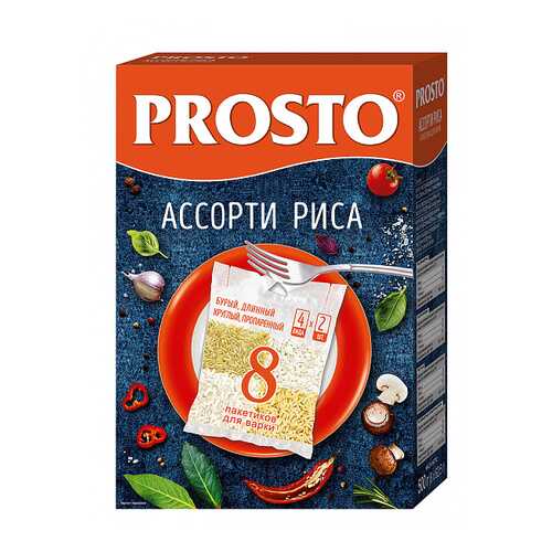 Ассорти риса Prosto бурый-длиннозерный-пропаренный-круглый 500 г в Билла