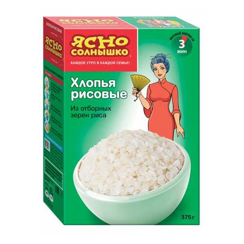Хлопья рисовые ПМК ясно солнышко 375 г в Билла