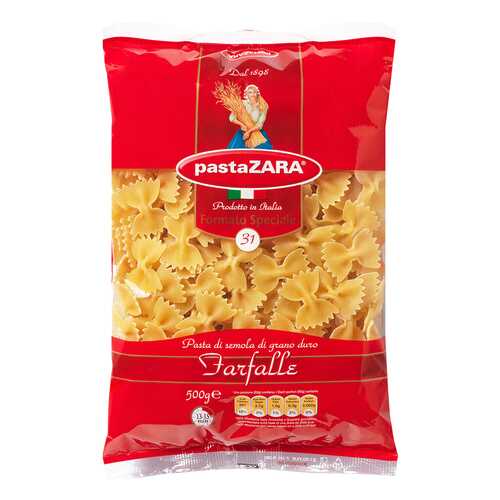 Макаронные изделия PastaZara farfalle 500 г в Билла