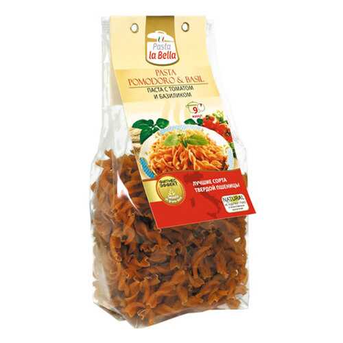 Макароны pasta la Bella паста с томатом и базиликом в Билла