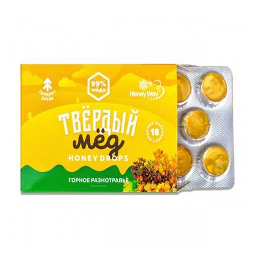 Карамель медовая Honey Way Твердый мед Горное разнотравье 30г в Билла