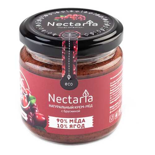 Крем-мёд с брусникой Nectaria 230 г в Билла