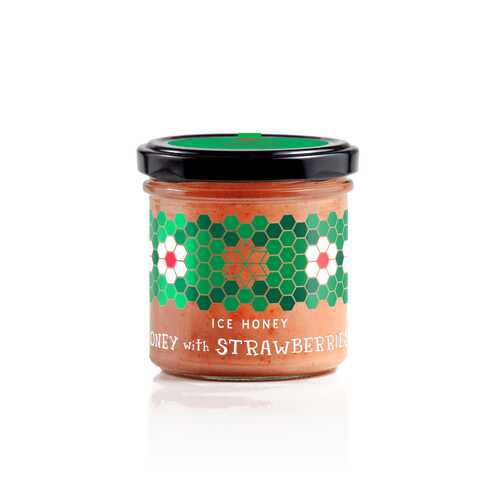 Мед Ice honey с клубникой (Honey with Strawberries) 200 г в Билла