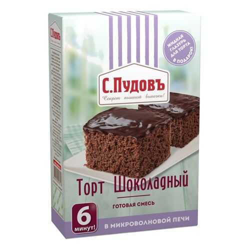 Торт шоколадный в микроволновке, 6 минут С.Пудовъ 290 г в Билла