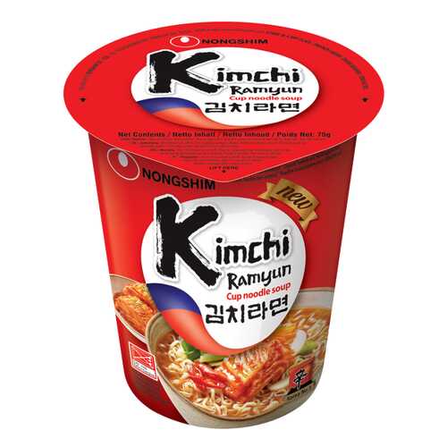 Лапша быстрого приготовления Кимчи Рамен Nongshim стакан 75 г в Билла
