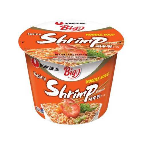 Лапша быстрого приготовления креветочная Nongshim чашка 115 г в Билла