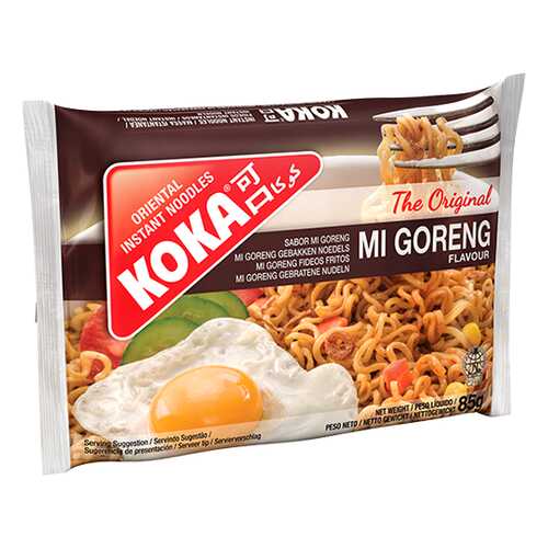 Лапша сингапурская Koka со вкусом жареной лапши ми горенг в пакете 85 г в Билла