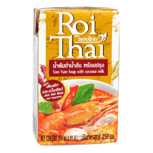 Суп Roi Thai том ям с кокосовым молоком 250 мл в Билла