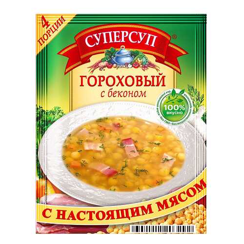 Суперсуп гороховый с беконом 70 г в Билла
