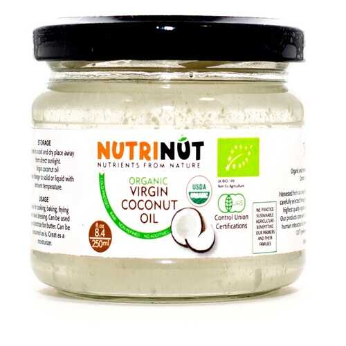Кокосовое масло Nutrinut organic virgin coconut oil 250 мл в Билла