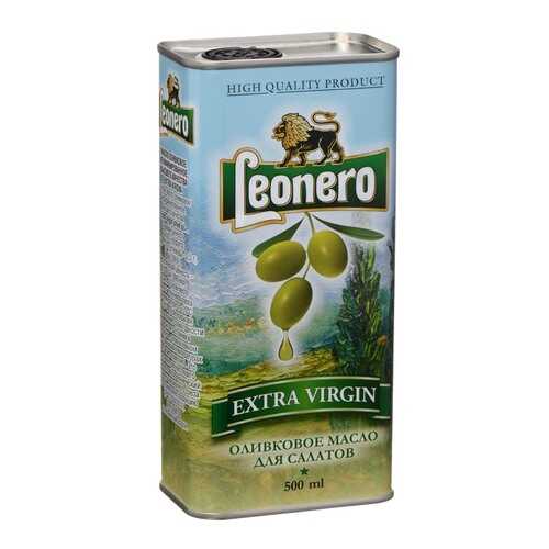 Масло Leonero оливковое нерафинированное для салатов ж/б 500 г в Билла