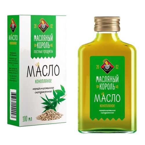 Масло МАСЛЯНЫЙ КОРОЛЬ конопляное 100мл в Билла