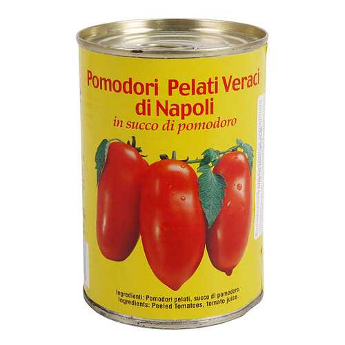 Томаты Sapori di Napoli очищенные в собственном соку консервированные 400 г в Билла