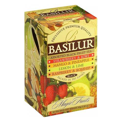 Ассорти чая черного Basilur magic fruits 20 пакетиков в Билла
