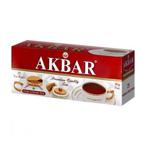 Чай Akbar Limited Edition черный 25 пакетиков в Билла