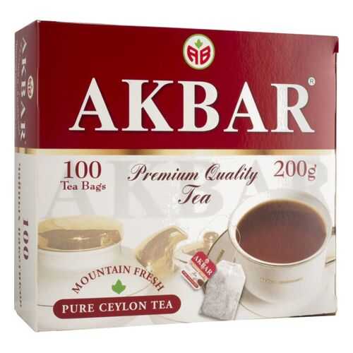 Чай черный Akbar цейлонский 100 пакетиков в Билла