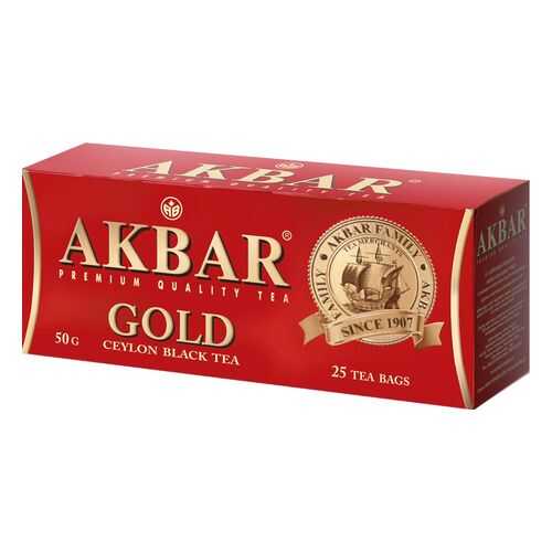 Чай черный Akbar gold 25 пакетиков в Билла