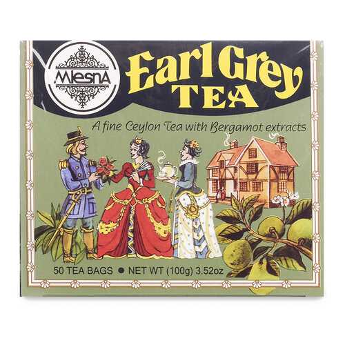 Чай черный Mlesna Earl Grey с ароматом бергамота Евро-Скан Экспорт 50 пак*2г Шри-Ланка в Билла