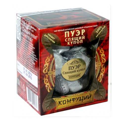 Чай черный прессованный Конфуций pu-er спящий купол 82 г в Билла
