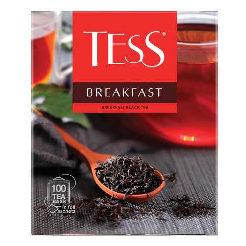 Чай черный Tess Breakfast 100 пакетиков в Билла