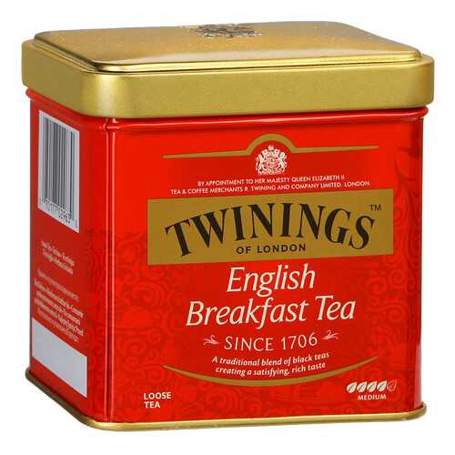 Чай черный Twinings английский для завтрака байховый 100 г в Билла