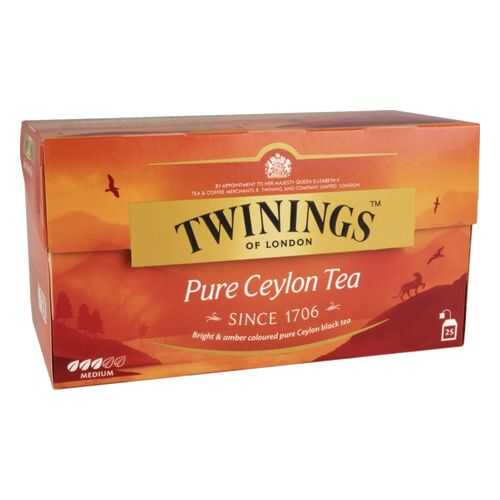 Чай черный Twinings pure ceylon tea 25 пакетиков в Билла