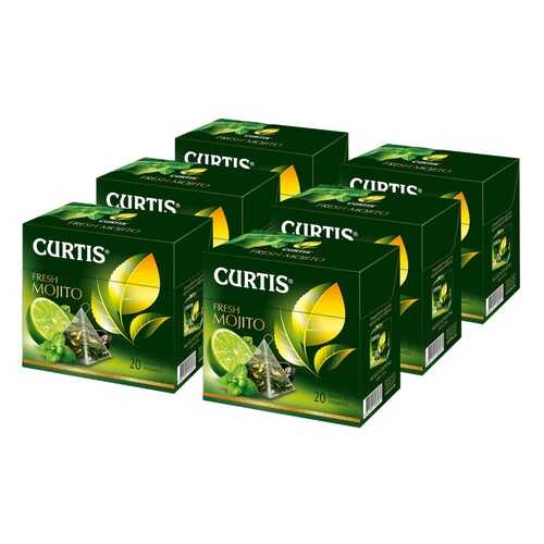 Чай Curtis Fresh Mojito, зелёный с добавками, 20 пирамидок х 6 упаковок в Билла