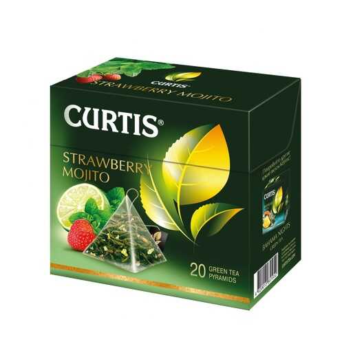 Чай Curtis Strawberry Mojito зеленый с добавками 20 пирамидок в Билла