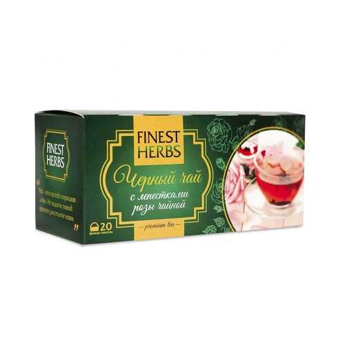 Чай Finest Herbs Чёрный чай с лепестками розы чайной, чёрный, 30 гр в Билла