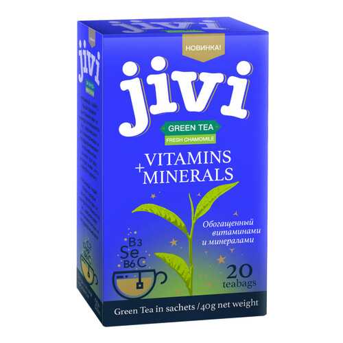 Чай Jivi Green tea Fresh Chamomile, зеленый с добавками, 20 пакетиков в Билла