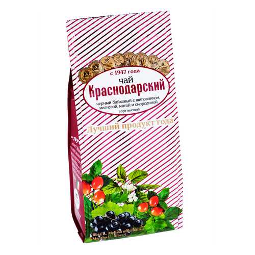 Чай Краснодарский С шиповником, мелиссой, мятой и смородиной черный листовой 100 г в Билла